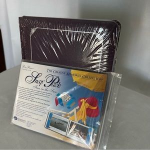 Creative Memories Purple 7 x 7 Silver trim original wrap + snap pack